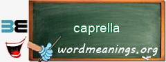 WordMeaning blackboard for caprella